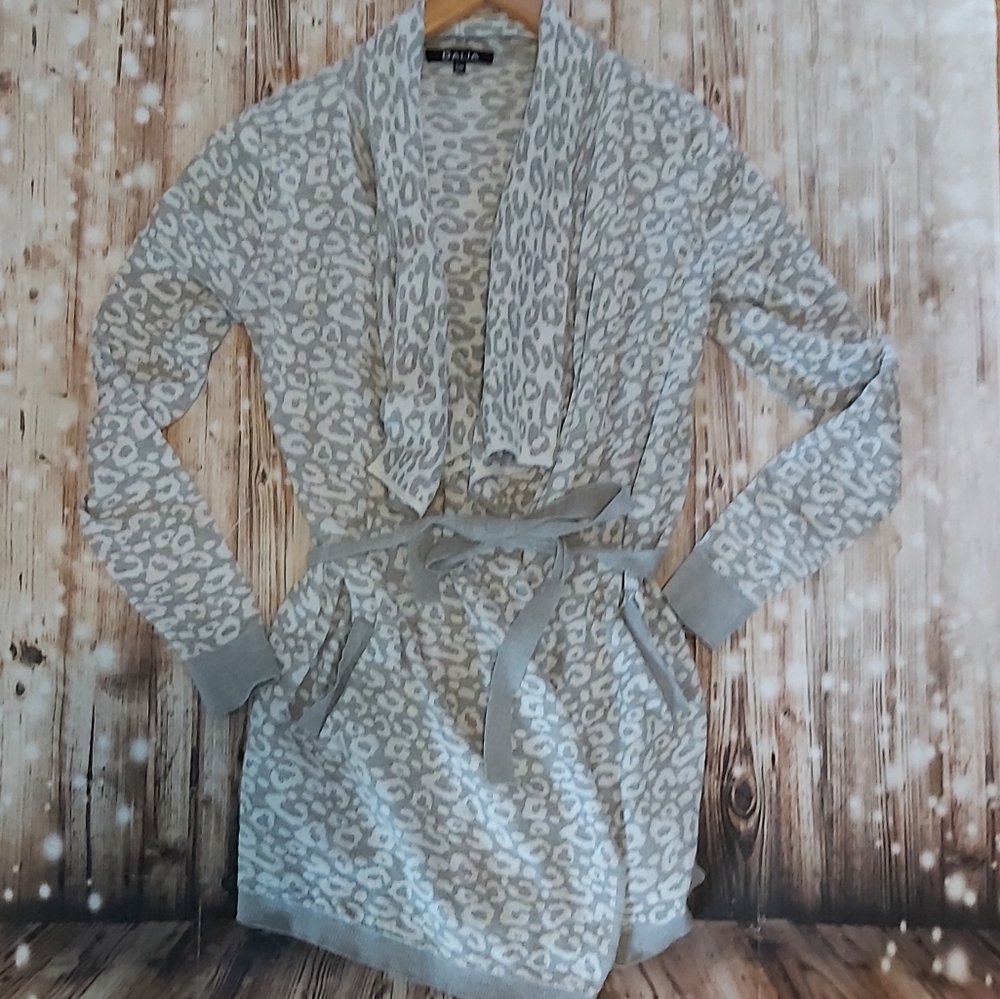 Tunic cartigan with tie